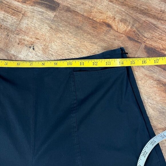 Talbots Petites Cropped Straight Leg High Water Chinos Womens 8 Flat Front Black - Picture 8 of 11